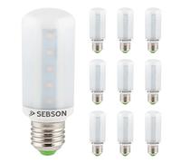 SEBSON® 10 x E27 LED Bulb 8W Corn Light, 60W replacment for Incandescent Bulb, Warm White 3000k, 810lm