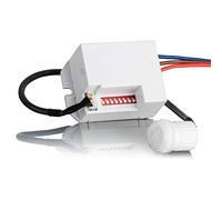 SEBSON 2x Mini PIR Sensor Indoor, Ceiling Flush Mounted for Installation, LED suitable, Infrared Motion Sensor, Range max. 6m/360°, Programmable