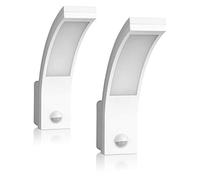 SEBSON 2X Outdoor Lights Mains Powered - Security Lights Outdoor Motion Sensor - PIR Sensor - LED Outside Wall Light - Cool White, 15W 1000lm IP65 - White