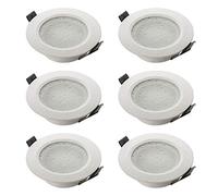 SEBSON 6X Downlights for Ceiling - Bathroom IP44, Recessed, Mounting Hole ø70mm, Frame Aluminium White Ø90x29mm - LED Spot Lights Ceiling with GU10 Lamp Holder