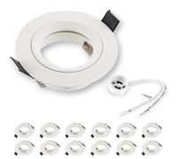SEBSON Downlights with GU10 Lamp Holder - Recessed Ceiling Lights - Spotlight Mounting Frame Aluminium - Hole Ø65mm (min. 60mm, max. 70mm) - Set of 12