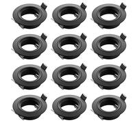 SEBSON Downlights with GU10 Lamp Holder - Recessed Ceiling Lights - Spotlight Mounting Frame Aluminium - Hole Ø65mm (min. 60mm, max. 70mm) - Set of 12