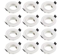 SEBSON Downlights with GU10 Lamp Holder - Recessed Ceiling Lights - Spotlight Mounting Frame Aluminium - Hole Ø65mm (min. 60mm, max. 70mm) - Set of 12
