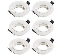 SEBSON Downlights with GU10 Lamp Holder - Recessed Ceiling Lights - Spotlight Mounting Frame Aluminium - Hole Ø65mm (min. 60mm, max. 70mm) - Set of 6