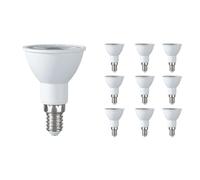 SEBSON E14 LED Light Bulb 2.5W 450lm Warm White, Energy Efficiency Class A | Replaces 50W Halogen, 90° Reflector Lamp 230V, ø50x70mm - Pack of 10