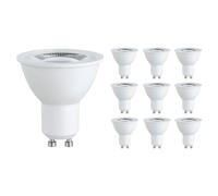 SEBSON GU10 LED Light Bulb Warm White 2.5W 450lm - Energy Efficiency Class A, Replaces 50W Halogen - Ceiling Light 230V, Recessed Spot Lights ø50 x 53mm - Set of 10