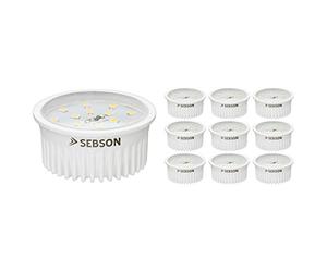 SEBSON LED Spot Lights Ceiling Warm White 3000K - 10 Pack - Recessed Downlight LED Module - Replaces GU10 MR16 - Ultra Flat ø50x26mm 5W 400lm 230V Bulb Lights