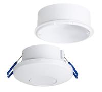 SEBSON Motion Sensor Indoor Ceiling Flush or Surface Mounted 6m/360° | Programmable HF Sensor, LED Suitable 1000W, Recessed Motion Detector Range 6m/360°, Detects Breathing Movements, 3-Wire