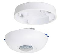 SEBSON Motion Sensor Indoor - Recessed or Surface Mounted Ceiling Installation - Programmable PIR Sensor, Range 8m/360°, LED Compatible 1000W, 3-Wire
