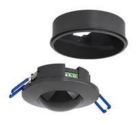 SEBSON Motion Sensor Indoor - Recessed or Surface Mounted Ceiling | Programmable PIR Sensor, Range 8m/360°, LED Compatible 600W, 3-Wire - Set of 2