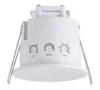 SEBSON Motion Sensor Outdoor IP65 Ceiling Flush-Mounted 6m/360° HF Sensor | Programmable HF Sensor, LED Suitable 1000W, Recessed Motion Detector, Range 2-6m/360°, Detects Breathing Movements, 3-Wire