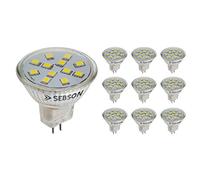 SEBSON MR11 LED Bulbs Warm White 2900K ø35mm - 10 Pack - 15W Replacement for Halogen, 150lm, 1.6W, 110º Beam Angle - 12V DC Ceiling Light, not dimmable - GU4 Downlight