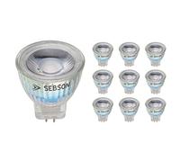 SEBSON MR11 LED Bulbs Warm White 2900K 3W ø35mm - 10 Pack - 20W Replacement for Halogen, 220lm, 36º Beam Angle - 12V DC Ceiling Spot Light - GU4 Downlight