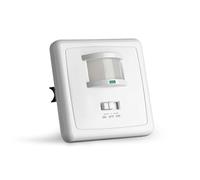 SEBSON PIR Sensor Light Switch Indoor - Motion Sensor for LED Lights, Flush Wall Mounting, Programmable, Range 9m/160° - Suitable for Round 68mm Back Box
