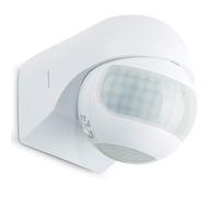 SEBSON PIR Sensor Outdoor IP44 Surface-mounted - LED suitable, Programmable, Swivelling - Range 12m/180°, 3m/360° (2 Infrared Sensors) 3-wire