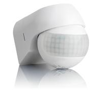SEBSON PIR Sensor Outdoor IP44, Wall Mounted, Infrared Motion Sensor, LED suitable, Range max. 12m/180?, swivelling, max. 800/400W, white