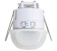 SEBSON Recessed Motion Sensor Indoor - Ceiling Mounting, Programmable PIR Sensor, Range 30m/360°, LED Compatible, Cut-Out Ø63-68mm, 3-Wire