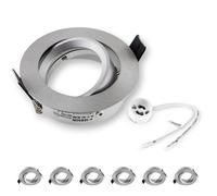 Sebson recessed spotlight, swivel, silver (LED/halogen), aluminium, Silver, 6er Set 50.0 watts 230.00 volts