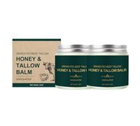 Sebum and Honey Balm for Face, Beef Tallow for Skin, Grass-Fed Beef Tallow and Raw Wild Honey, Moisturising Cream for Body Face for Dry Sensitive Skin