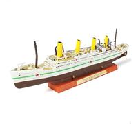 SEBUNAS 1/1250 HMHS Britannic Cruise Ship Model Classic Alloy Metal Die-cast Boat Model Legendary British Cruise with Wood Grain Display Stand Suitable for Collection or Gift for Adults