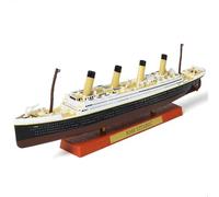 SEBUNAS 1/1250 RMS Titanic Cruise Ship Model Classic Alloy Metal Die-cast Boat Model Legendary British Cruise with Wood Grain Plastic Display Stand Suitable for Collection or Gift for Adults