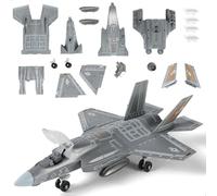 SEBUNAS 1:72 Scale F-35 Fighter Jet Model Kit Plastic Millitary F35 Airplane Assembly Aircraft Model with Stand Collection or Gift for Adults and Kids (36 Pieces)