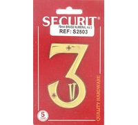 SEC 75MM Brass Numeral 3 S2503