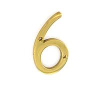 SEC 75MM Brass Numeral 6 S2506