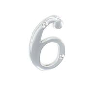 SEC 75MM Numeral 6 Chrome S2966*