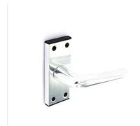 Securit Aluminium Latch Handles Bright Silver (Pair) 100mm