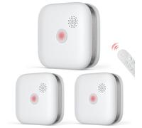 SECAIR3 Pack Smoke Alarm, 10 Year Sealed Lithium Battery Mini Fire Detector EN 14604 Certified Remote Hush Function Tool Free Installation for Home Flats & Rental Properties
