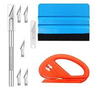 SECALIFE 8 Pcs Vinyl Wrap Install Tool Window Film Tint Application Kit Craft Tool Wallpaper Tool with Vinyl Squeegee, Vinyl Trimming Tool for Film Vinyl Wrapping, Craft Works, Window Tinting