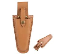 Secateurs Holster, Leather Belt Pouch for Garden Tool Belt,Tool Belt Pouch Leather Durable for Pruners, Shears & Knives, Hook for Easy Hanging, Ideal Gardening Gift for Men, Dad, Husband(Brown)