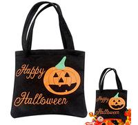 Secchio regalo di Halloween - Borse di tela non tessute di Halloween - Secchio di zucca in feltro riutilizzabile per , borsa regalo gift, snack, cioccolatini, pastelli, giocattoli, Black