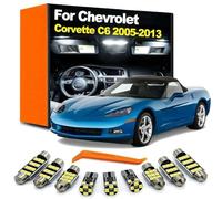 SECDRPOQA 12Pcs LED Interior Light Foot Trunk Bulb Kit, For Chevy Corvette C6 2005 2006 2007 2008 2009 2010 2011 2012 2013