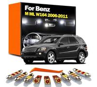SECDRPOQA 19Pcs LED Interior Map Door Footwell Trunk Light Kit, For Mercedes Benz M ML Class W164 ML350 ML450 ML500 2006-2011 Car Bulb