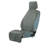 SECELES 1PC Extended Front Neoprene Car Seat Cover for SUV Van Dog Child, Premium Waterproof Auto Seat Protector Universal Washable Non-slip Anti-sweat with 3 Buckle Fixing Straps (Gray-Green)