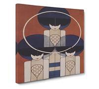 Secession by Koloman Moser Canvas Print | Gallery Wrapped 30mm Frame Wall Art | 14x14 inches | Ready to Hang | Modern Picture | Living Room Bedroom Lounge Office
