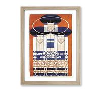 Secession By Koloman Moser Classic Painting Framed Wall Art Print, Ready to Hang Picture for Living Room Bedroom Home Office Décor, Oak A4 (34 x 25 cm)