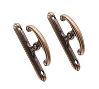 SECFOU 1 Pair Vintage Wall Mounted Curtain Tieback Hooks in Golden Alloy, Multi-Purpose Hanging for Laundry Bags and Umbrellas, for Home Decoration with Antique Temperament