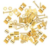 SECFOU 10 Set Gold Guitar String Trees Retainer Guides with Screws Stable String Device for Electric Guitar Replacement Parts Smooth Surface Professional Upgrade Accessories