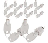 SECFOU 10 Sets Heavy-Duty Plastic Key Switch Lock for Telephone and Fire Hydrant Security, Two-Position Electronic Power Reset Switch System for Industrial Emergency Use