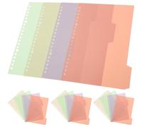 SECFOU 10 Sets of A5 Pp Binder Dividers with Assorted Colours, Creative Design for Quick Reference and Flagging, for Research and Planners, Notepad Tabs for Organised Filing