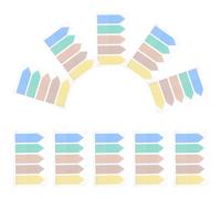 SECFOU 10 Sets of Assorted Colour Sticky Index Tabs Paper Page Markers for Office and School Supplies, Convenient for Note Taking and Making Notes More Noticeable, Portable Reading