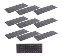 SECFOU 10 Sheets Keyboard Stickers for Laptop and Computer, English Hebrew Russian Multi-language Keyboard Alphabet Covers with Precise Key Positioning, Pvc Material, Protects from Grime