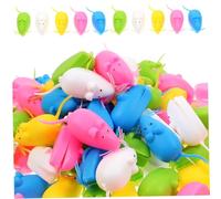 SECFOU 100pcs Baby Tooth Keepsake Box for Boys and Girls Plastic Tooth Storage Case with Colorful Mouse Design and Oral Memory Preservation Assorted Style