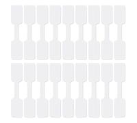 SECFOU 100pcs White Adhesive Cable Labels for Office Writable Paper Cable Tags to Help Identify Reusable Self-Adhesive Organizer Stickers for Efficient Cord Management