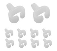 SECFOU 100pcs White Plastic Shower Track Sliding Glider for Home Libraries and Classic Curtain Rail Systems, Smooth Silent Performance with Enhanced Balance, Size 1.60x1.40x0.80cm