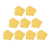 SECFOU 100pcs Yellow Checkered Sandwich Wrappers Greaseproof Oil-Proof Disposable Paper Pads for Food Packaging and Snack Wrapping