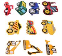 SECFOU 10pcs Chic Cloth Sew-on Patches Charming Fire Truck Embroidery, Convenient to Use Fabric Patches for Clothes, Shoes, and Embellishing Large Bags, Long Serving Life